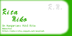 rita miko business card