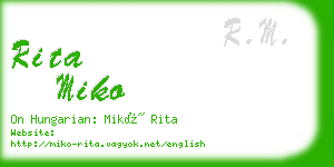 rita miko business card